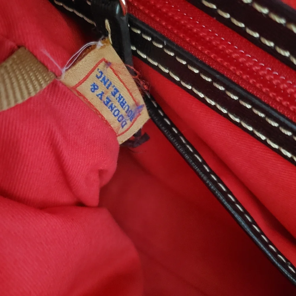 DOONEY & BOURKE Saffiano Leather Darcy Satchel Double Handles Removable Strap - Picture 16 of 16